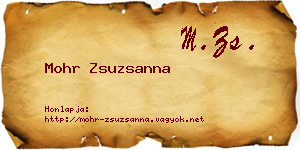 Mohr Zsuzsanna névjegykártya