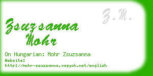 zsuzsanna mohr business card